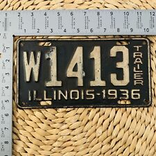 1936 Illinois TRAILER License Plate ALPCA Garage Decor Ford Dodge Chevy 1413 picture
