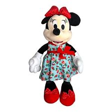 New Disney Parks Minnie Mouse Dress Shop Plush in Floral Dress 15in picture