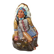 Wihoa Rick Wisecarver Plains Indian Chief Cookie Jar Signed Figural Ceramic picture