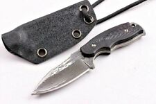 Mini Drop Point Knife Hunting Tactical Combat Survival Damascus Steel G10 Handle picture