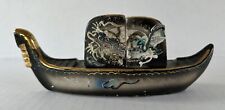 Dragonware Salt & Pepper Shakers Gondola Tray Moriage Hand Painted Nippon Japan picture