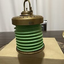 Two's Company Vintage Green And Brass Collapsable Lantern picture