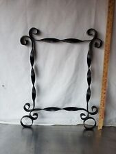 Vintage Wrought Iron Primitive Sign Holder Hanger Frame  picture