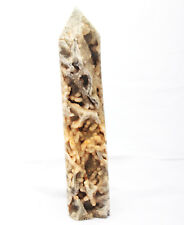 1940g Natural sphalerite Tower with druze Crystal Quartz Healing Decorate picture