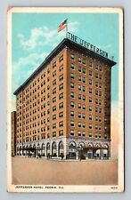 Peoria IL-Illinois, Jefferson Hotel, Antique Vintage Souvenir Postcard picture