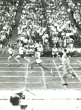 Athletics, French Championship, 100m Arrival, 1947 Vintage Silver Print picture