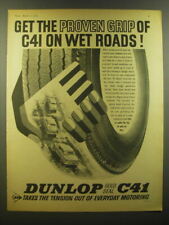 1964 Dunlop C41 Tires Ad - Get the proven grip of C41 on Wet roads picture