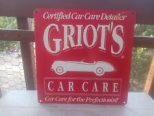Griots Certified Car Care Dealer Sign Metal Tin Sign Garage Shop Car Detailer picture