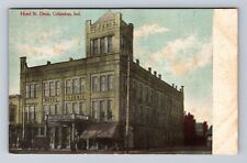 Columbus IN-Indiana, Hotel St Denis, Advertising, Antique Vintage Postcard picture