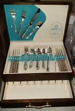 1881 ROGERS Silverplate ENCHANTMENT Pattern Vintage 1952 Service of 8 Box Extras picture