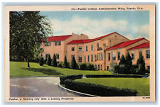 c1940's Pueblo College Administration Wing, Pueblo Colorado CO Postcard picture