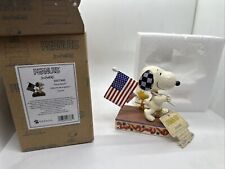 Jim Shore Peanuts Snoopy & Woodstock Glory March Patriotic USA Figurine REPAIRED picture