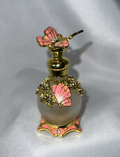 Beautiful Frosted Glass Butterfly Perfume Bottle with Glass Applicator picture