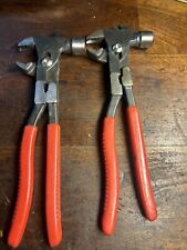 2 Vintage Multipurpose Pliers Tool with Hammer Poll, Nail Puller, Wire Stripper picture