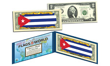 CUBA - Flags of the World Genuine Legal Tender U.S. $2 Bill Currency picture