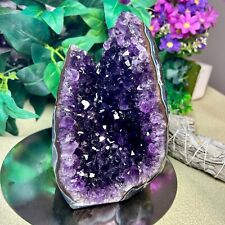 Natural High Quality Amethyst Crystal Cluster Reiki Rock Stone CutBase picture