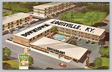 Holiday Inn Downtown Louisville Kentucky Aerial Hotel Restaurant Vtg Postcard picture