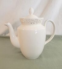 I. Godinger & Co Cream Lace-Cut Porcelain Christmas 8” Teapot w/ Lid-No Chips picture
