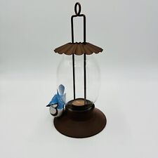 Hallmark Marjolein Bastin Votive Candle Holder Bird Feeder Lantern Blue Jay Hang picture