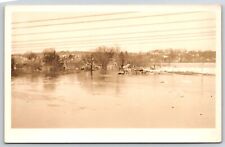 Postcard Brunswick Maine ME 1936 Flood RPPC Homes Disaster Photo Vintage picture