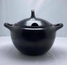 La Chamba Colombian Black Clay Pottery Soup Tourine Tureen & Lid 5 Quart picture