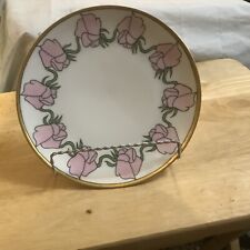 Thomas Sevres Bavaria Plate. Gold trim Pink Roses picture