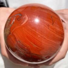 1880g Natural Red Jasper shpere Quartz Crystal Ball Healing Reiki Energy picture
