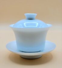 Gaiwan Tea Set - Premium White Porcelain Cup & Plate - Great for Pouring Any Tea picture