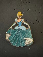 Disneyland Paris Disney Cinderella Blue Glitter Dress Pin picture