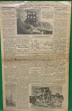 Vintage 1925 - The Radio Evening Public Ledger Newspaper- Philadelphia 11” X 18” picture