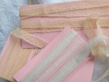 3 Vintage Tulle Lace Valennciene French POKA DOT  Edging Lot Almost 7 Yrds picture