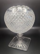 Vintage Westmoreland English Diamond Pressed, Hobnail Clear Glass Ivy Ball Vase picture