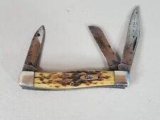 Case XX Folding Pocket Knife 3 Blade Bone Handle picture