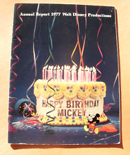 1977 Annual Report Walt Disney Production Disneyland Happy Birthday Mickey Mouse picture