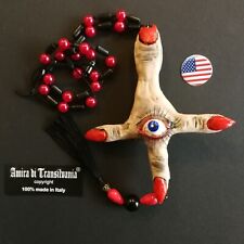 antichrist gothic cross necklace pendant amulet satan pagan jewel jewelry devil picture