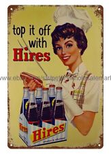 HIRES ROOT BEER barmaid metal tin sign living room wall home kitchen picture