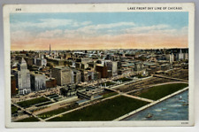 Lake Front Sky Line of Chicago, Illinois IL Vintage Postcard picture