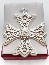STERLING SILVER 925 REED & BARTON 1975 CHRISTMAS CROSS ORNAMENT 20.1g picture