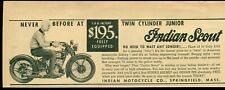 1938 INDIAN Motorcycle Ad Indian Scout Twin Cylinder Springfield Mass picture