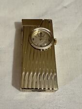 Vintage Rivo Lift Arm Lighter W/ Clock Watch Working Condition Swiss Made picture