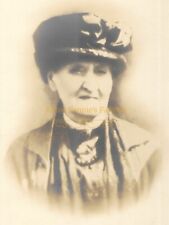 Haunting Older Lady Gypsy Witch 1900-1920s Large Antique Vintage Photo Portrait picture