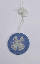 Wedgwood blue Jasperware Chistmas Annual Ornament BELL   2 1/4