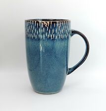 Artisanal Dark Blue Tall Coffee Mug Cup 22 Oz Ceramic Fire Glazed By Meritage  picture