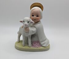 Homco 5605 Angel Child With Lamb Nativity Ceramic Vintage Excellent picture