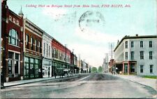 Vtg Postcard 1909 Street View Borique Street From Main Street Pine Bluff AR M13 picture