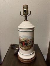 1438 PFALTZGRAFF HUNT SCENE LAMP- Tested/Works. No Shade. picture