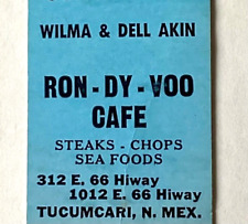 ROUTE 66 RARE 1940’S TUCUMCARI,N.M, 2 RON-DY-VOO CAFES, WILMA & DELL AKIN COVER picture