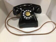 Vintage F1 Black Bakelite Bell System Western Electric Rotary Dial Desk Phone picture