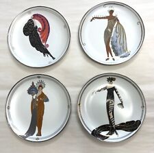 The Franklin Mint House of Erte Limited Edition Fine Porcelain Plate  Set of 4 picture