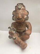 Mayan Aztec Inca Large Figurine Terracotta Clay Pottery Ceramic Vintage 13” picture